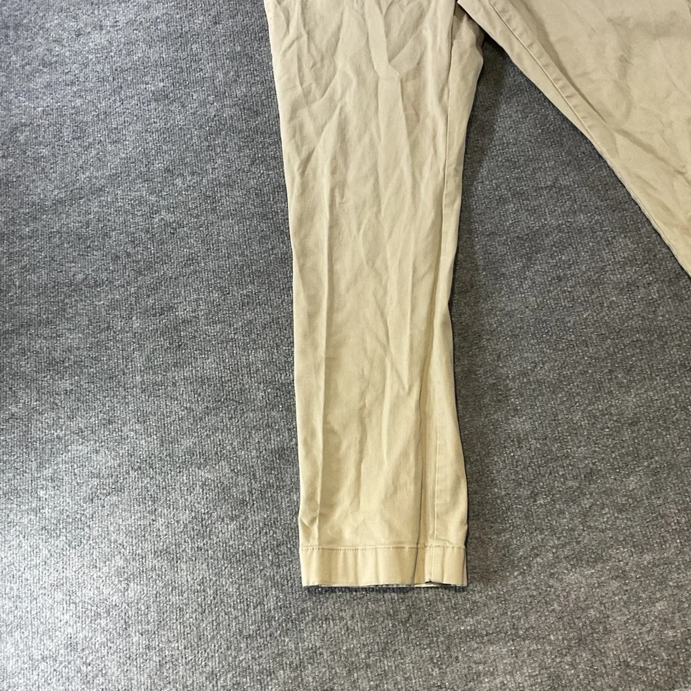 J.Crew Stretch Chino Pants Mens 35x30 Athletic Fit Khaki Tan Twill Trousers